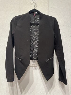 Material Girl Back Lace Black Blazer Size Small Vintage - Image 1 of 3