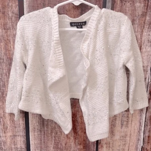George Embroidered White Cardigan - Picture 1 of 4