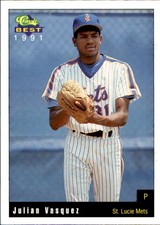 1991 St. Lucie Mets Classic/Best #16 Julian Vasquez Dominican Republic DR Card