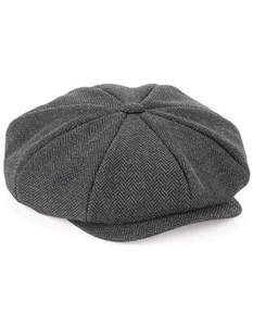 Schlägerkappe Heritage Baker Boy Peaked Cap Slugger Rockabilly Heringbone Twill - Picture 1 of 4