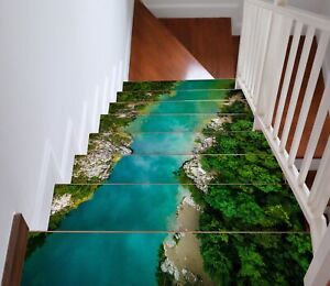 3D Calm River L204 Stair Risers Decoration Photo Mural Vinyl Wallpaper Vera