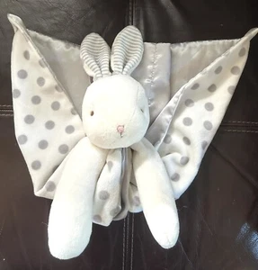 Bunnies By the Bay Gray Bloom Dot Buddy Lovey Security Bunny Rabbit Satin - Picture 1 of 5