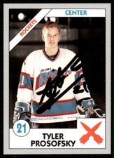 1993-94 Tacoma Rockets WHL Tyler Prosofsky IP Signed Auto Tacoma Rockets #21
