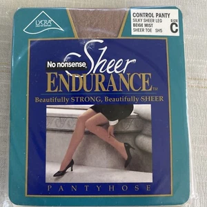 No Nonsense Sheer Endurance Control Top Pantyhose Beige Mist Size C Brand New - Picture 1 of 2