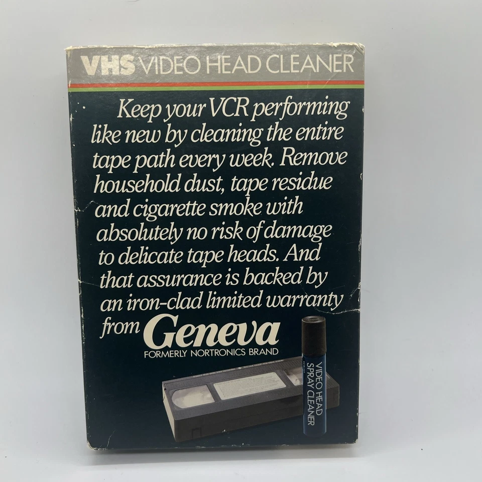 Винтажный 1985 Geneva видео головы очиститель ~ VHS видеомагнитофон влажная система ~ инструкции - Изображение 1 из 4
