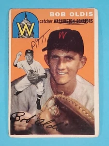 1954 Topps Bob Oldis Senators #91 FAIR filler, writing on both sides of card ⚾ - Picture 1 of 9