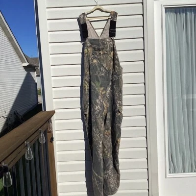 JERZEES Outdoors Men's 44 Camo Overalls Camouflage Hunting Bibs Leaves Unlined - Image 1 of 4