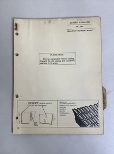 1963 John Deere Teilekatalog PC-549 45W Landlader Werkstatt Kopie - Bild 1 von 7