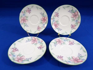 Vintage Royal Doulton Tea Saucers English China Rare "Carmel" Pattern Lot of 4 - Picture 1 of 7