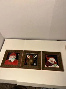 Pfaltzgraff Camp Jingles 2009 lotto di 3 piatti snack decorativi natalizi BELLI - Foto 1 di 10