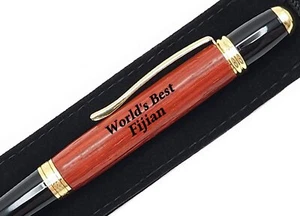Gift For Fijian World's Best Fijian Present Engraved Pen - Picture 1 of 5