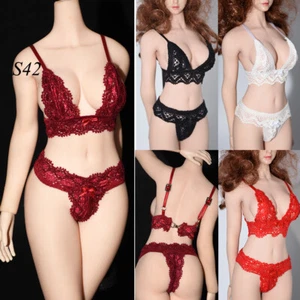 Juego de ropa interior de encaje hembra escala 1/6 sujetador bragas para figura de acción de 12 - Imagen 1 de 1