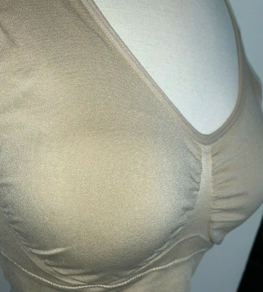 NUEVO CON ETIQUETAS-Amoena #44676 (sin peso) o 44677 rosa desnuda o 44418 desnuda mastectomía sin costuras Foto 1 de 4