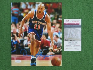 DEREK HARPER SIGNED 8x10 NEW YORK KNICKS PHOTO WITNESS JSA COA PROOF - Picture 1 of 5
