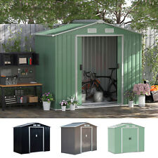 Garden Shed Storage Unit w/ Locking Door Floor Foundation Air Vent