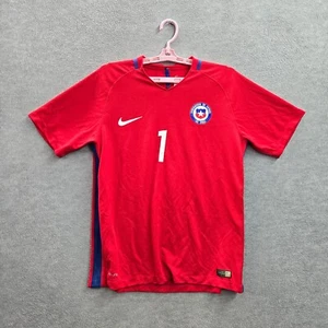 Chile Men Jersey Large Red Logo Nike Mesh Federation Crest Home 2016/2017 - Picture 1 of 10