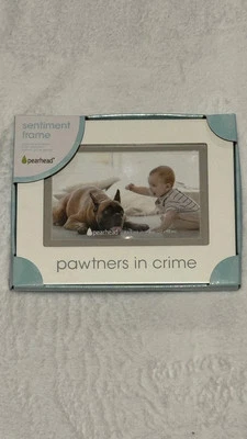 Nuevo marco de fotos Pearhead Sentiment, foto de bebé y mascota, blanco 4x6 en caja Foto 1 de 2