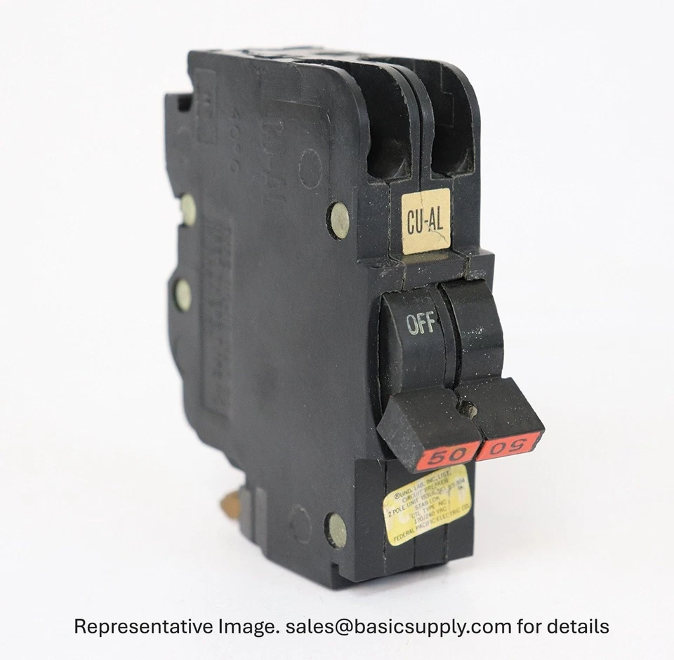 Disyuntor NC225 Federal Pacific 2 polos 25A Thin Stab-Lok usado Foto 1 de 2