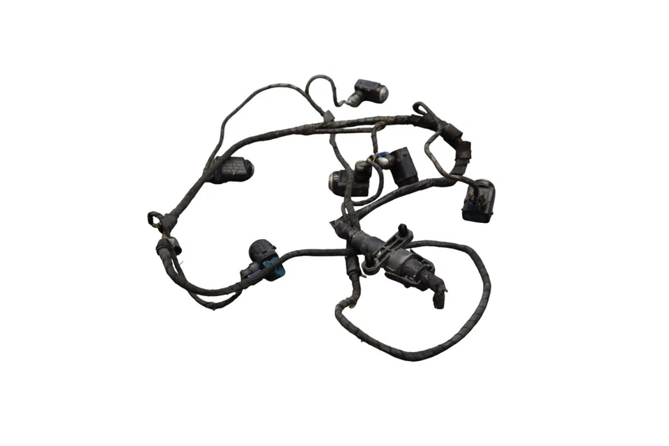 Arnés de cables sensor estacionamiento parachoques trasero Mercedes CLK55 AMG 2000-08 PDC negro fabricante original Foto 1 de 4