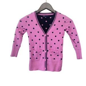 Gap girls polkadots pink cardigan Sz XS - Picture 1 of 8