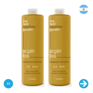 The Real Brazilian Keratin - Alisado Argán Liss 1L X2 Unid - Picture 1 of 1