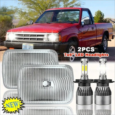 Par de faros LED DRL de 5x7"" 7X6 pulgadas aptos para Mazda B2200 B2600 RX-7 Foto 1 de 4