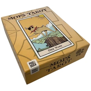 Pug & Duck Mops Tarot Card Deck German Edition Cute Dog Theme Novelty Gift - Picture 1 of 4