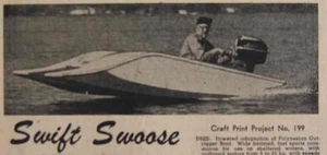 10' Tunnel Hull SWIFT SWOOSE Catamaran 1954 How-To build PLANS - Bild 1 von 2