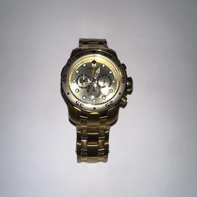 Reloj Invicta Hombre S 21924 Pro Diver Cuarzo Multifunción Esfera Dorada Nuevo en Caja Foto 1 de 3