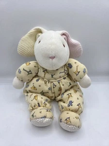 Carter's Plush Bunny Rabbit Rattle John Lennon Real Love Yellow Pajamas 12” - Picture 1 of 10