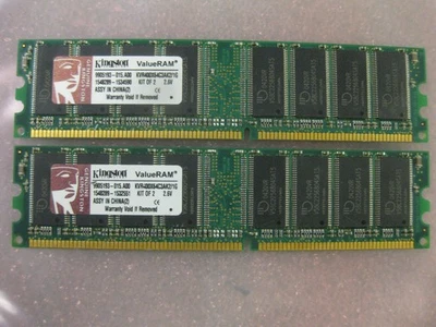 Kingston KVR400X64C3AK2/1G 1GB DDR400 DDR No ECC CL3 Kit Foto 1 de 4