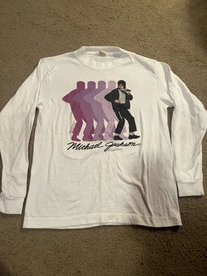 Camiseta vintage 1984 Michael Jackson manga larga niños joven grande 14-16 Foto 1 de 3
