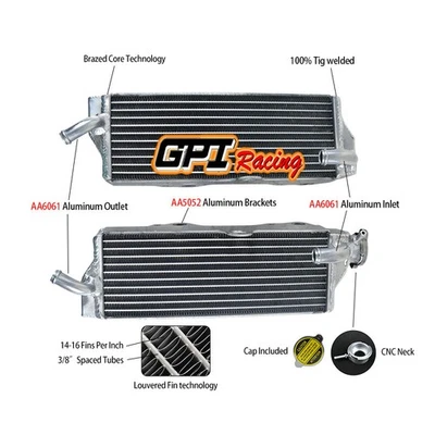 RADIADOR PARA HUSQVARNA SMR450 2003-2011/SMR510 2005 2006 2007 2008 2009 2010 Foto 1 de 4