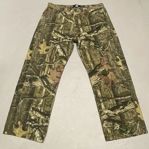 Mossy Oak Trousers Mens W38 L30 Realtree Green Camo Hunting Break Up Infinity - Picture 1 of 9