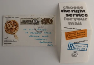 GB 1965 Simon De Montfort's Parliament Mapperley Nottingham GPO Folleto + Cubierta - Imagen 1 de 3