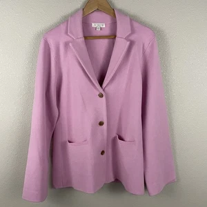 J Crew Womens L Pink Waisted Sweater Blazer With Stretch Fitted - Picture 1 of 5