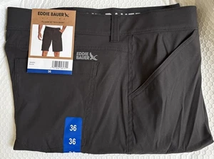 NUEVO Corto Eddie Bauer Para Hombre Talla 36 Rainier 10" Tech Negro Carga Trail Exterior - Imagen 1 de 4