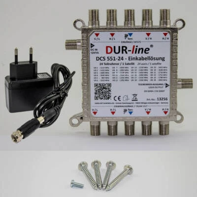 DUR-line DCS 551-24 - Einkabellösung Unicable Multischalter für Quattro LNB NEU - Bild 1 von 4