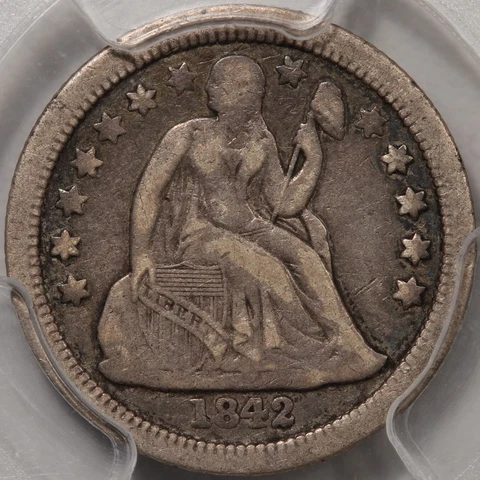 1842-O Seated Liberty Dime PCGS VF-25 - Sweet! Cover