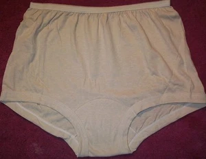 3 Pair Size 14 Beige 100% COTTON Band LEG PANTY Made in USA Close Out Price - Picture 1 of 2