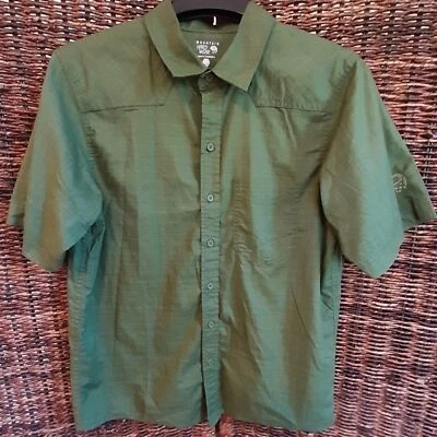 Camisa Mountain Hardwear Para Hombre Pequeña Verde Abotonada Gorpcore Camping Senderismo Caminata Foto 1 de 4