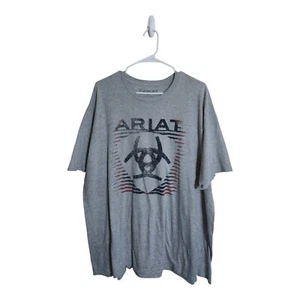 Ariat Shirt Men 2XL Gray Logo Graphic Gorpcore Workwear Outdoors Camping Fishing - Picture 1 of 6