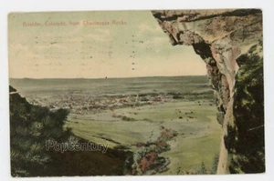 Vintage Postcard 1908 Colorado Boulder Chautauqua Rocks University Photo Posted - Picture 1 of 2