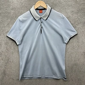 Hugo Boss Poloshirt Herren mittelblau gestreift Kragen Kurzarm - Bild 1 von 14