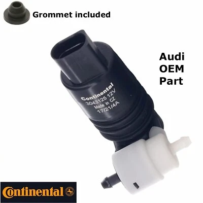1998-23 Audi A3 A4 A6 Q3 Q5 Q7 S4 SQ5 OEM Windshield Washer Pump with Grommet - Image 1 of 4