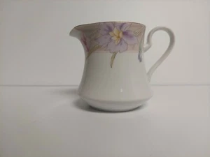 Vintage Mikasa Charisma Beige Cream Pitcher Floral Gold Rim L9048 Discontinued  - Picture 1 of 3