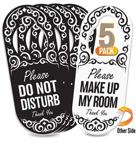Do Not Disturb Sign - Door Hanger Signs - Reverse Side Says Please Make Up My... - Picture 1 of 1