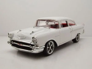 Chevrolet Bel Air Custom 1957 Coche a Escala Blanco 1:18 Acme - Imagen 1 de 11