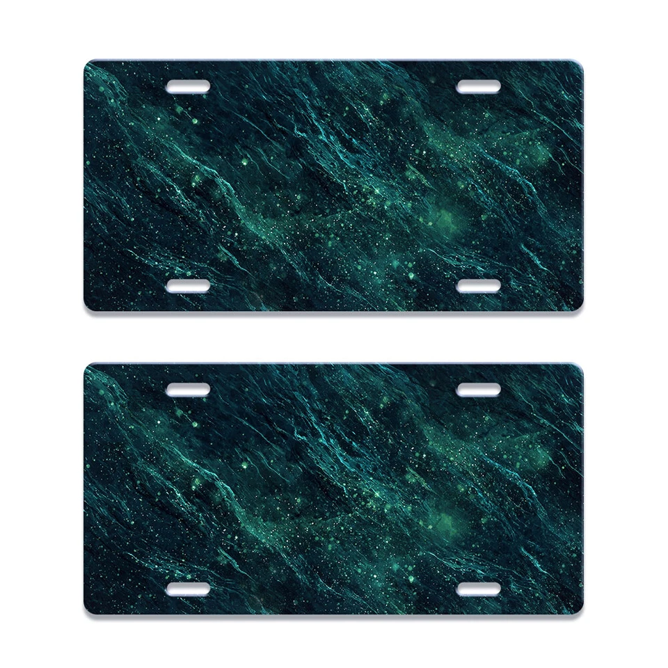 Set 2 Pattern Aluminum Front License Plate Tag for Car Truck SUV vehicle - Image 1 of 1