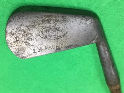 Hickory Shaft Golf Club (E. McElligott, Pro) (READ) CONCAVE FACE MASHIE 3 HD 185 — 第 1/4 张图片